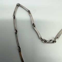 VTG Fridl Blumenthal Sterling Snowflake Obsidian Pendant Necklace 52.8g #bba