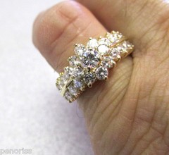 Estate 14k Gold Clean Diamond Ring 1.35 ctw F-G VS1-SI1 size 7 Make Offer