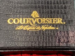 Courvoiser Napoleon Cognac Silvertone MENS Cuff Links new in box