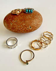 Vintage Avon Ring Lot of 5 from the 70’s 80’s Various Adjustable Sizes see photo