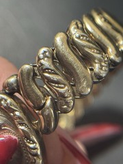 Vintage LaMode Heart Precious Metal Bracelet Possibly Gold Filled