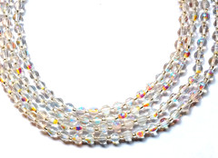 Vintage AB Beaded Long Slip Over Head Necklace 58″ long