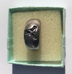 Vintage Massive Sterling Silver Celtic Knot Trefoil Ring Size P (17.75 mm)