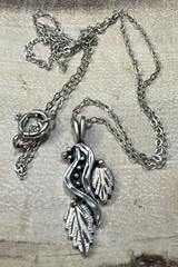 Vintage WM Wheeler 12K and 925 Sterling Pendant Necklace