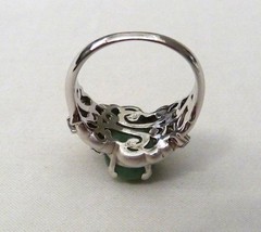 DESIGNER SIGNED JADE BLUE TOPAZ GEMSTONE 925 STERLING SILVER RING SIZE 10 NEW