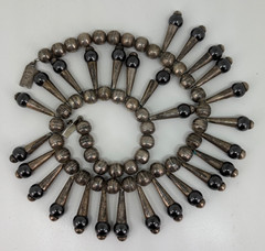 Vintage TAXCO Mexico JMS Jose Marmolejo STERLING SILVER & Hematite NECKLACE 166g