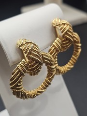 Vintage Clip On Gold-tone Earrings Good Quality Grandma Core