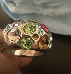 Vintage Mixed Lot of 17 Rings with Assorted Simulated Gemstones and Mixed Metals