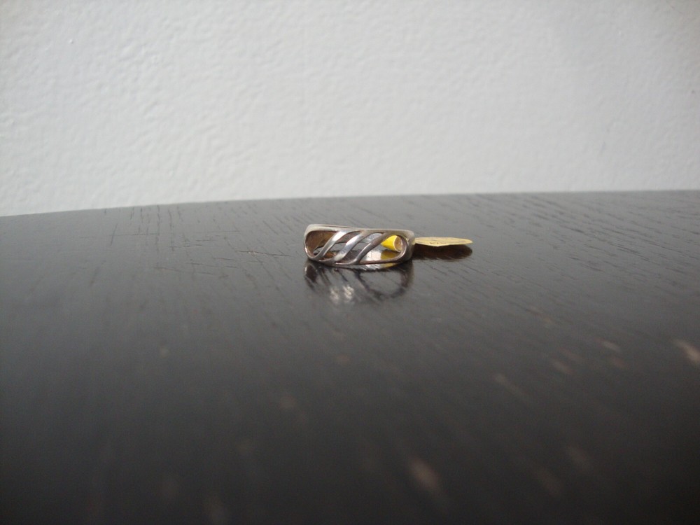 VINTAGE 1970-80 RETRO MOD OPENWORK SLASHES STERLING SILVER STAMPED 925 RING SZ 7