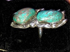 Native American Turquoise Sterling Silver Ring Old Pawn Antique Navajo 7.5