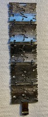 Vintage Mid Century MODERNIST BRUTALIST PANEL BRACELET Silver Tone Celebrity