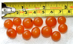 ✅ 10gr RUSSIAN SOVIET BALTIC SEA AMBER BOLLS NECKLACE 老琥珀 BEADS STONE ROCK PIN ☭