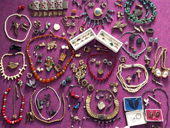 Antique Vtg Estate Jewelry Lot Rings Florenza 925 Gems Sandor Bohemian Garnets