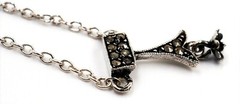 Vintage Marcasite & Sterling Silver Necklace Fine Jewellery Length: 39cm