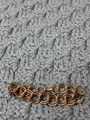 Vintage Silvertone Double Chain Bracelet Fold Over Clasp 6.5 inches Long