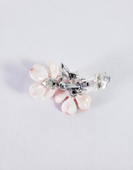 Vintage Lisner Dogwood Thermoset & Rhinestone Necklace, Bracelet and Earring Set