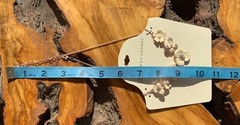 Vtg LC Lauren Conrad Cream color Enamel Rhinestone Flowers Necklace adjustable