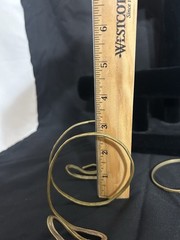 Vtg Egyptian Revival Brass Jewelry Lot Pharaoh Bypass Cuff & Snake Arm Coil Set