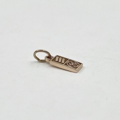 14k Yellow Gold Vintage GE General Electric Logo Bar Charm (LO1005140)