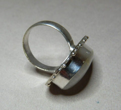 VINTAGE STERLING SILVER STONE SET RING 3359