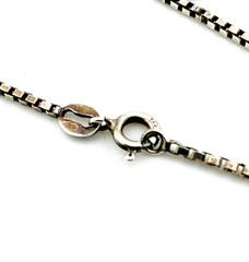 Large Rococo Cross Pendant Necklace Silver Tone Sterling Chain 18 Inch