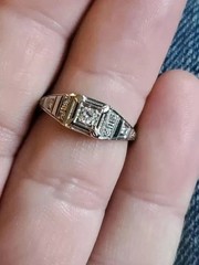 2.25Ct Art Deco Style Lab Created Diamond Anniversary Wedding 925 Silver Ring