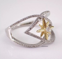 1.50Ct Round Cut Real Moissanite Solitaire Engagement Ring 14K White Gold Plated