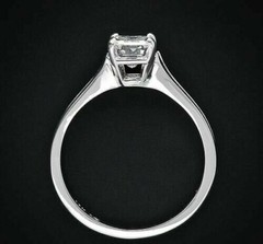 Lab-Created 2CT Emerald Cut Diamond Vintage Engagement Ring 14K White Gold Over