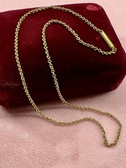 Antique 10K Gold 14″Curb Link Chain Necklace Barrel Clasp Vintage Victorian