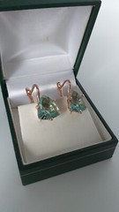 Vintage 1990-s 14 Ct Rolled Gold Peridot Earrings – Hallmarked 585 RG