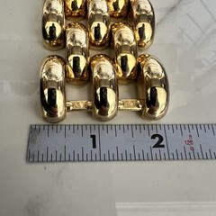 Vtg Italian Bracelet Brev. Pat. gold Plate 1960s Mid Century 8″ (CLASP DAMAGED)