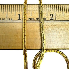 Vintage Gold Tone 59” Box Chain Opera Length Necklace and Monet Tag Bracelet