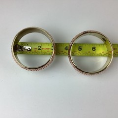 Lot of 5 Vintage Boho Bracelets, Stone, Leather, Brass, Copper