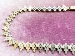 Antique Victorian Gold Filled Fringe Style Chain Necklace Unusual Link