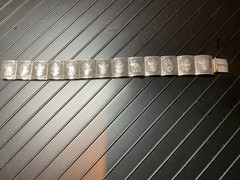 Vintage Siam Silver Niello Panel Bracelet 15 Panel 22g