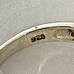 Vintage Sterling Silver White Stone Marcasite Ring JC Signed Size 9.5 NOS 5g