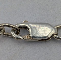 Vintage 925 Sterling Silver Infinity & Oval Link Starter Charm Bracelet 8″ – 4g