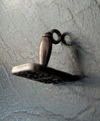 Vintage Small Sterling Hand Held Rubber Stamp Charm says “I Love You” it works