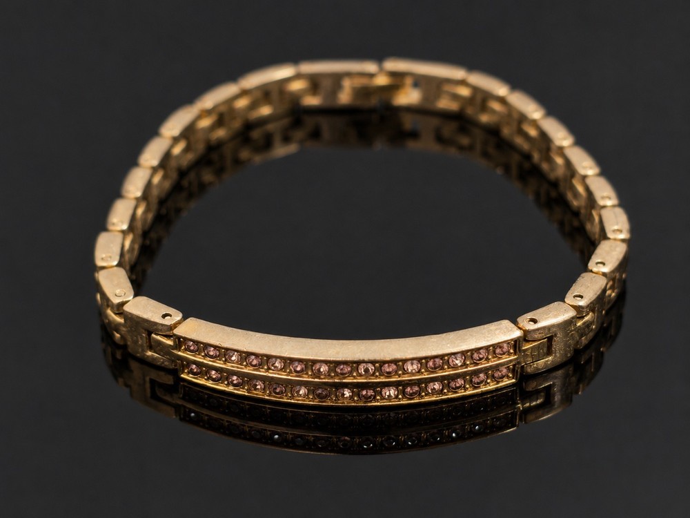 Vintage 7″ Crystal Link Tennis Bracelet Jewlery Fashion