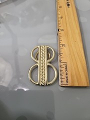 Vintage Gold Tone Scarf Ring French Style Hinged Clip M39
