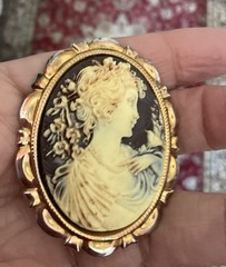 Vintage Cameo Brooch 2’. X 1.5’ in