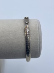 Vintage 925 Sterling Silver Italy Omega Bracelet 6 3/4” Width 5.7mm