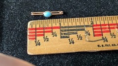 Antique Lingerie Pin with Turquoise inset –