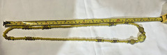 CZECH YELLOW GLASS NECKLACE 39CM
