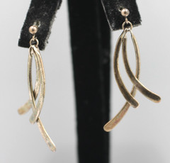 Vtg Earrings MARKED JCM 925 STERLING SILVER Pierced post Dangle tassels