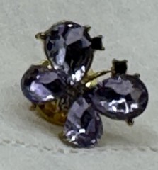 Gorgeous Small GT Violet Purple Butterfly Bug Pin Pretty Accent For Any Outfit