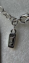 VTG 1990s Yves Saint Laurent YSL Heart Charm Necklace Stackable NWT