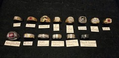 Vintage Mod Ring Lot Of 41.mens.14 Signed Avon ETA stainless Steel RSC