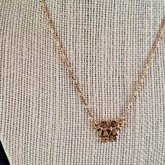 Vintage 1928 Girlfriends Sisters Daughters Pendant Gold-tone Necklace 15.5″