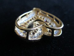 14K Solid Gold, (16) Diamonds & (22) Ruby’s. Heart Pendant.